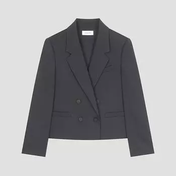 She S miss minimalist куртка Double Crop Setup SwSjko11020 Ch charcoal/44