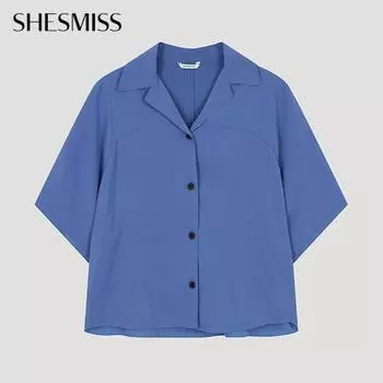 She S miSS minimaliSt Open Collar Shirt SwwSto22100 Bl Blue/55