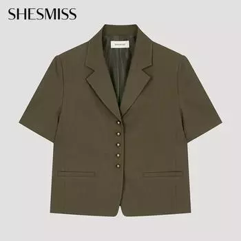 She S miss минималистичный укороченный пиджак на пуговицах Swwjko21160 Br Braun/55