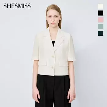 She S miss минималистичный укороченный жакет с короткими рукавами Swwjko22020 blacks/55