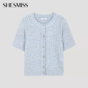She S miSS Mix кардиган с круглым вырезом и короткими рукавами SSkcdo22560 Bl Blue/55