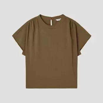 [She S miSS] Mock Neck Cap Sleeve blouSe Swwblp22160 Br Braun/66