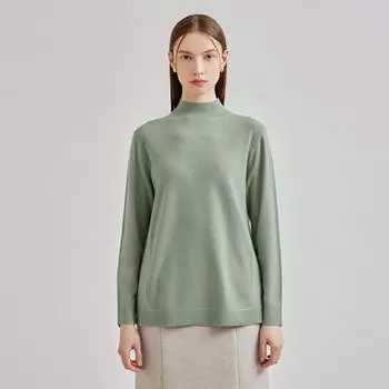 She S miSS Mock Neck looSe Fit Knit SSkpon42040 oatmeal/55