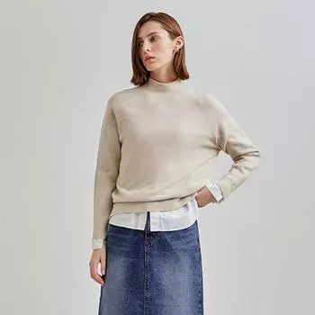 She S miSS Мягкий трикотажный топ с воротником-стойкой SSkpon42070 light pink/55