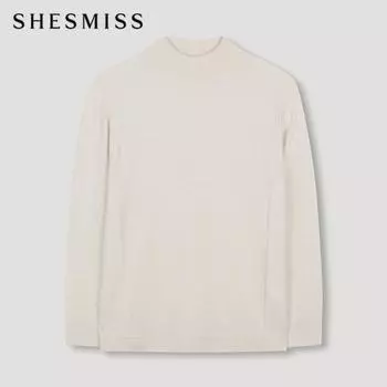 She S miss Mock Neck свободный крой трикотаж SSkpon42040 Ot oatmeal/55