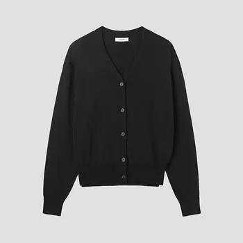 She S miSS Натуральный кардиган с V-образным вырезом SSkcdp11030 Bk blacks/55