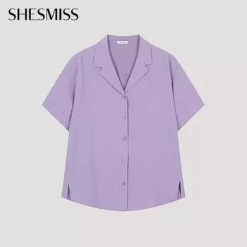 She S miSS Natural Open Collar Shirt SwwSto22020 Vi violet/55