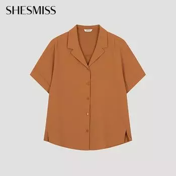 She S miSS Natural Open Collar Shirt SwwSto22020 Or oranges/55