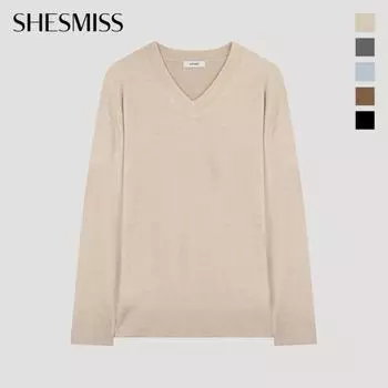 She S miSS Natural V Neck Knit SSkpoo42570 Camel/55