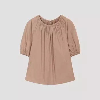 She S miSS Neck Shirring Volume blouSe Swwblo22070 Br Braun/55