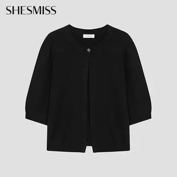 She S miSS One Button Open Knit Cardigan SSkcdo21100 Bk blacks/55