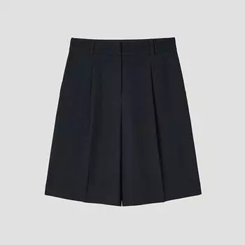 [She S miSS] One Tuck Back Banding Half pantS SwwSpp22010 Dn DARK NAVY/55