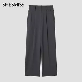 She S miSS One Tuck Set Up Straight pantS SwSSlp12010 Dg dark gray/44