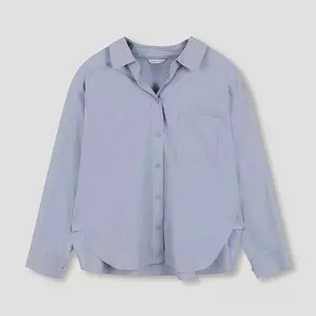 She S miSS Open Collar baSic Shirt SwwStn31040 Bl Blue/55