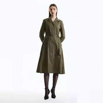 She S miSS Open Collar Belted dreSS Swwopn31040 Camel/55