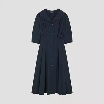 She S miSS Open Collar Flare dreSS Swwopo22110 Dn DARK NAVY/55