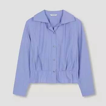 She S miSS Open Collar Peplum BlouSe SwwBln31040 Bl Blue/55