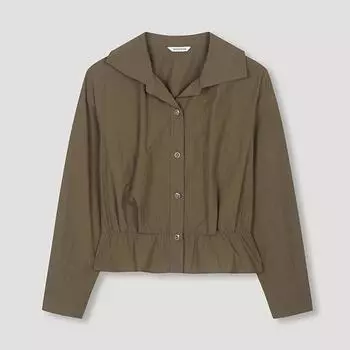 She S Miss Open Collar Peplum BlouSe Swwbln31040 Br Braun/55