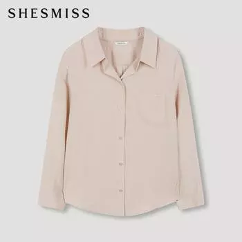She S miSS Open Collar Satin Shirt SwwStn32030 Lp light pink/66