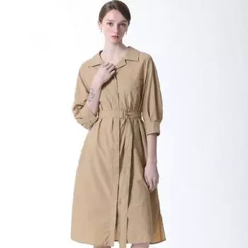 She S Miss Платье-рубашка с открытым воротником Цена 268 000 вон Khaki (KH)/55