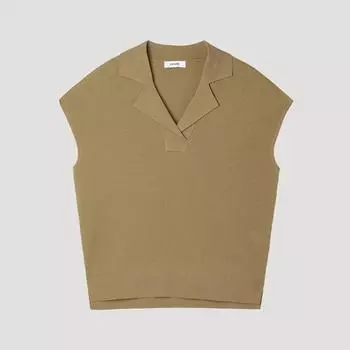 [She S miSS] Открытый воротник V-образный вырез трикотаж SSkpop21640 Ol olives/55