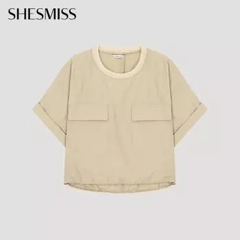She S miSS Out Pocket Turn Up blouSe Swwblo22100 Be beige/55