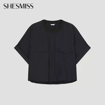 She S miSS Out Pocket Turn Up blouSe Swwblo22100 Dn DARK NAVY/55