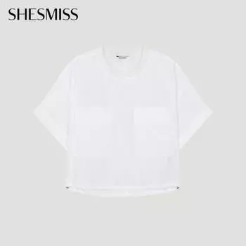 She S miSS Out Pocket Turn Up blouSe Swwblo22100 Wh white/55