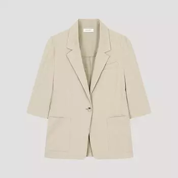 She S miSS Overfit Льняная одинарная куртка Swwjko22540 Кб khaki beige/55