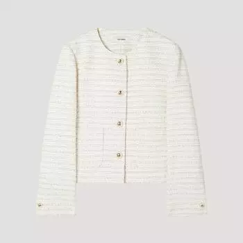 She S miSS Patch Pocket Tweed Jacket Swwjkp11060 Iv Ivory/55