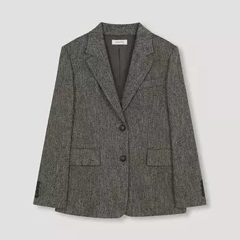 She S miSS Пиджак с двумя пуговицами в елочку Swwjkn31050 Mk melange khaki/55