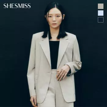 She S miss Пиджак с разрезом сзади и одной пуговицей Swwjko21710 DARK NAVY/55