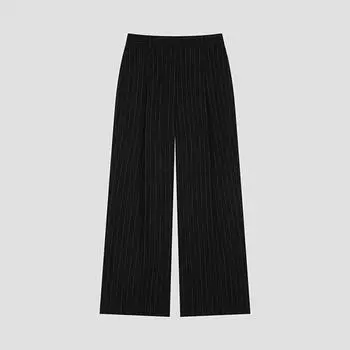 Она S Miss Pin Stripe One Tuck брюки SwwSlo41720 Bk blacks/55