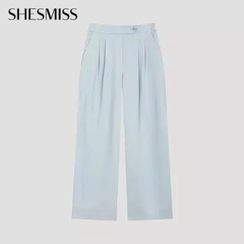 She S miss Pin Tuck Back Band Широкие брюки SwwSlo21090 Ll light blue/55