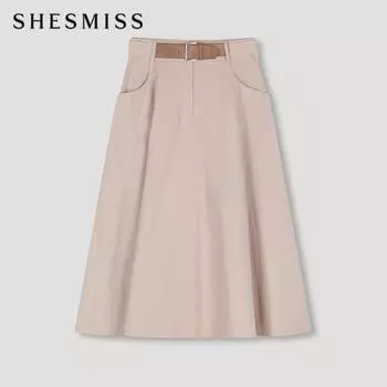 She S miSS Pin Tuck Belted Skirt SwwSko11060 Pb pink beige/44
