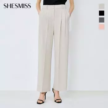 She S miSS Pin Tuck Wide Straight pantS SwwSlo22040 dark gray/44