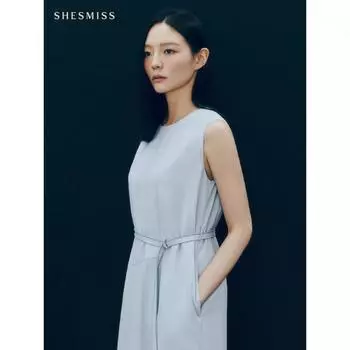 She S Miss Платье без рукавов с поясом Swwopo21070 Blue/55