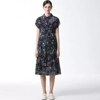 She S Miss Платье из шифона с пуговицами Цена 318 000 вон DARK NAVY (DN)/55