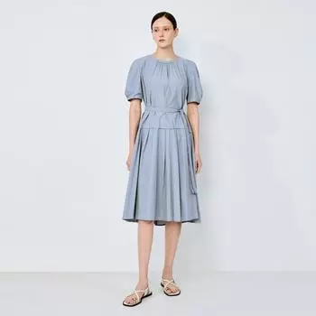 She S miss платье-клеш с поясом и сборками Swwopo22260 khaki beige/55