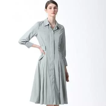 She S Miss Платье-рубашка с поясом и клешем Mint (MI)/55