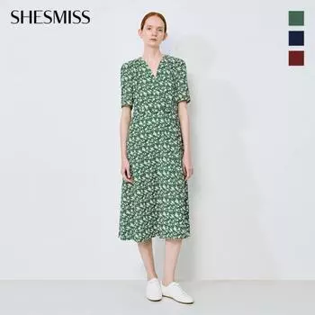 She S Miss платье с цветочным принтом и лентой на спине Swwopo21100 navy/55