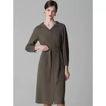 She S Miss Платье с открытым воротником и поясом Цена 278 000 вон Khaki (KH)/55