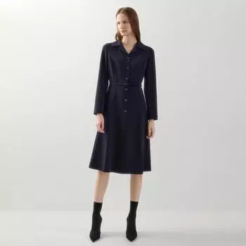 She S Miss платье с открытым воротником и поясом Swwopo12020 Blue/55