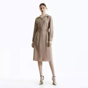 She S Miss платье с открытым воротником и поясом Swwopn32030 pink beige/55