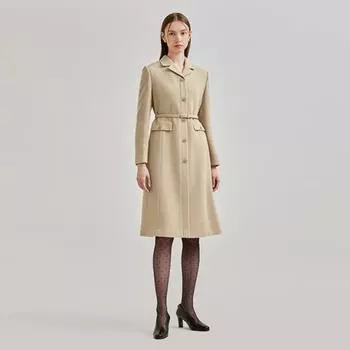 She S Miss платье с открытым воротником и поясом Swwopn41020 beige/55