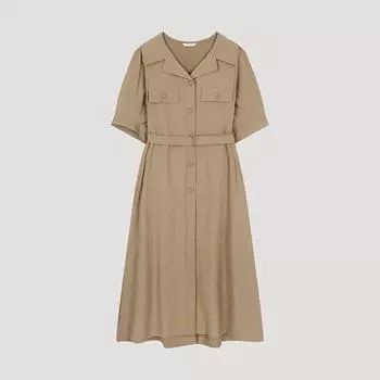 She S Miss платье с поясом и карманами-клапанами Swwopo21010 Ca Camel/55