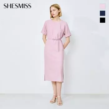 She S Miss платье с поясом и разрезом Swwopo22060 blacks/55