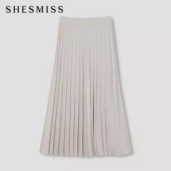 She S miSS Pleated Knit Skirt SakSkn42510 Ot oatmeal/00