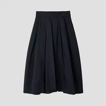 [She S miSS] Плиссированная расклешенная длинная юбка SwwSkp22110 Dn DARK NAVY/44