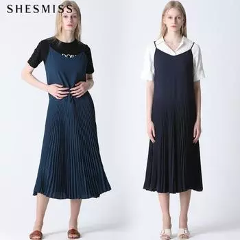 She S Miss Плиссированное платье NaShi Цена 228 000 вон Teal Green (TG)/55